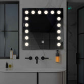 Specchio LED Quadrato | Pulsante touch | Luce bianca neutra - Reyze Serie Salono Modello 6